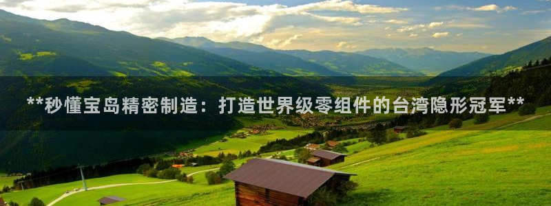 彩神v8平台正规吗知乎：**秒懂宝岛精密制造：打造世界级零组件的台湾隐形冠军**