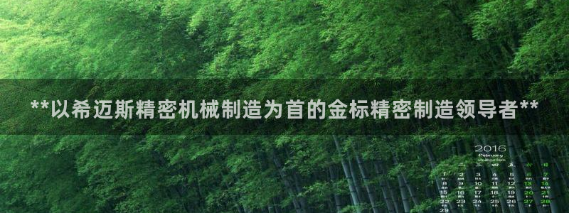 彩神平台：**以希迈斯精密机械制造为首的金标精密制造领导者**