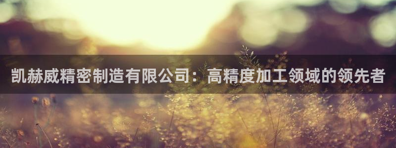 彩神v8是一个什么平台游戏：凯赫威精密制造有限公司：高精度加工领域的领先者