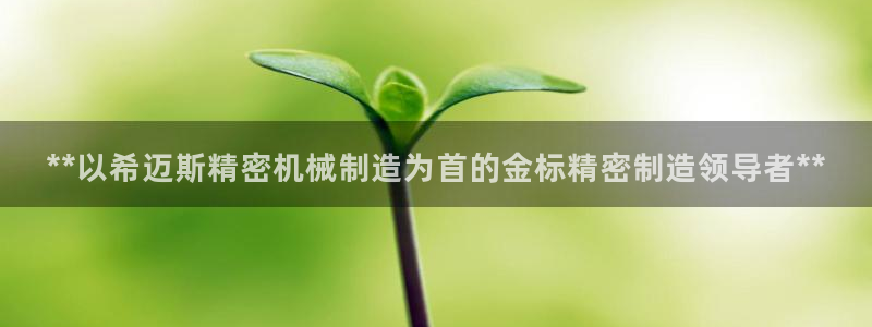 彩神vlll官方网：**以希迈斯精密机械制造为首的金标精密制造领导者**