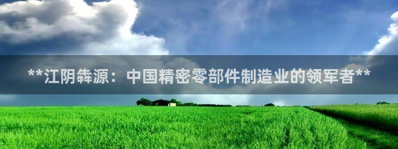 彩神v1官网：**江阴犇源：中国精密零部件制造业的领军者**