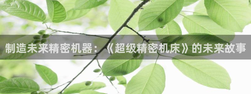 彩神viii官网：制造未来精密机器：《超级精密机床》的未来故事