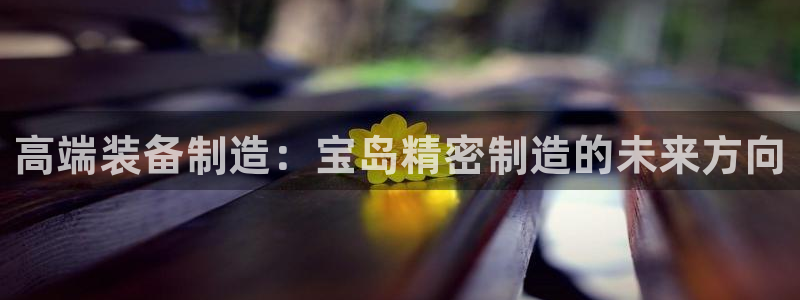 彩神争霸官方下载2017：高端装备制造：宝岛精密制造的未来方向
