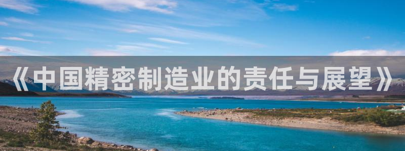 彩神8软件下载：《中国精密制造业的责任与展望》