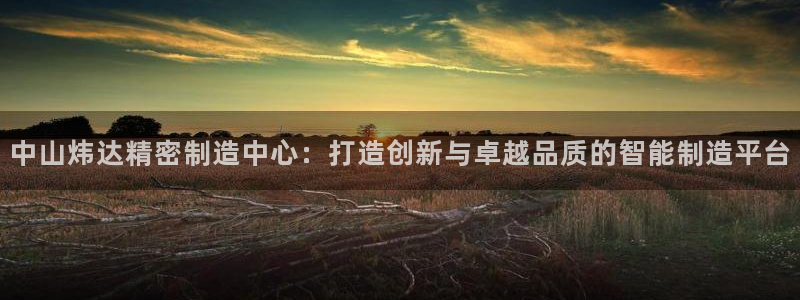 彩神赢了钱登录不上去：中山炜达精密制造中心：打造创新与卓越品质的智能制造平台