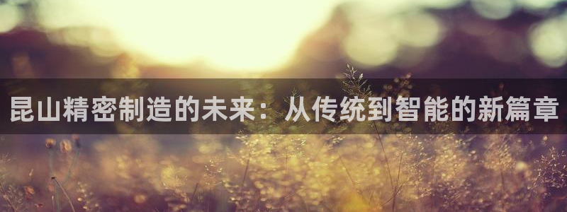 彩神v8手机客户端下载：昆山精密制造的未来：从传统到智能的新篇章